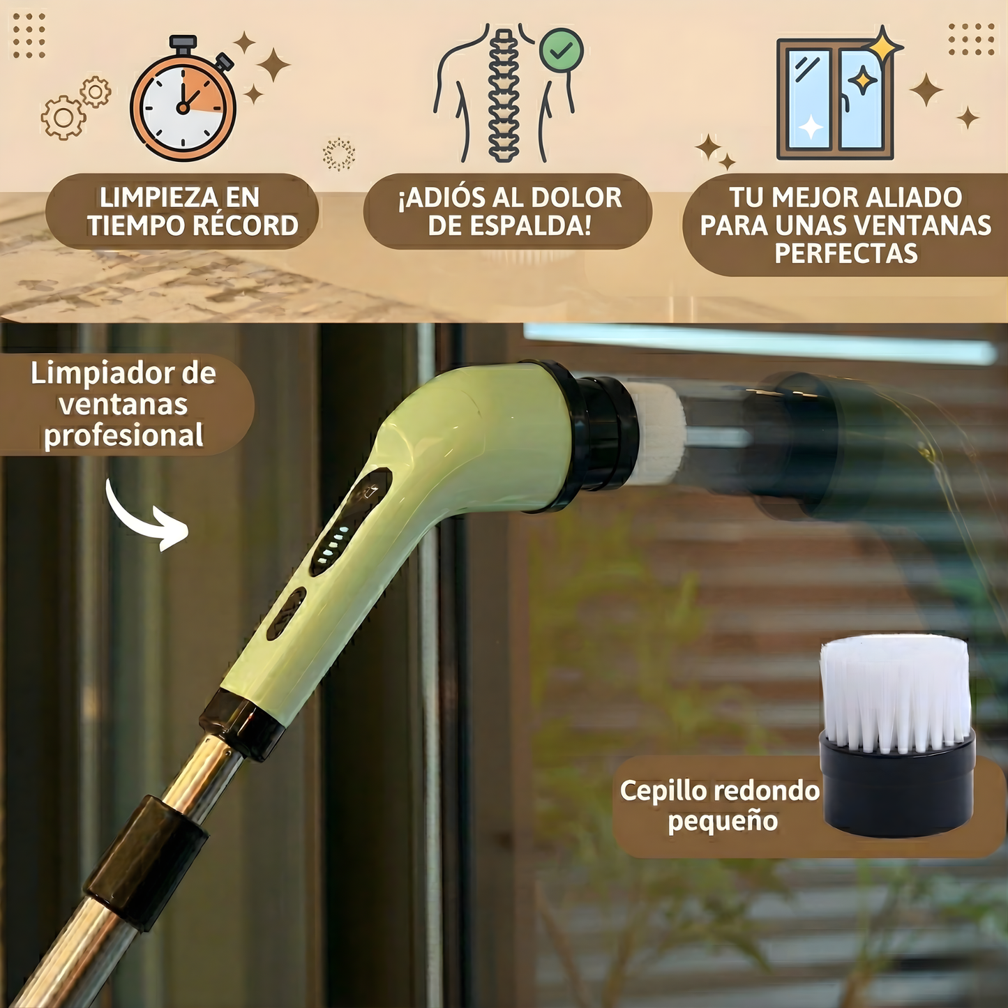 Cepillo Eléctrico de Limpieza Multifunción 9 en 1